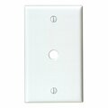 Leviton 1-Gang Plastic White Telephone/Cable Wall Plate with 0.312 In. Hole 001-88013